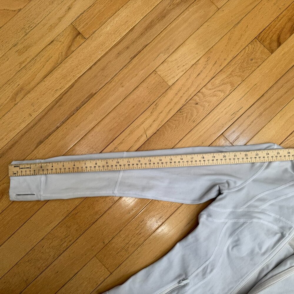 Lululemon Fitted Full Zip Athletic Jacket – Size 8 – Light Gray - Picture 10 of 11